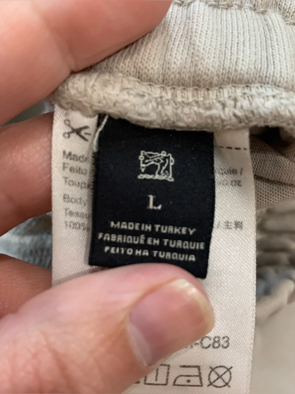 Scotch & Soda Mens Organic Cotton Joggers Beige Lounge Casual Pants Size Large - Picture 5 of 11
